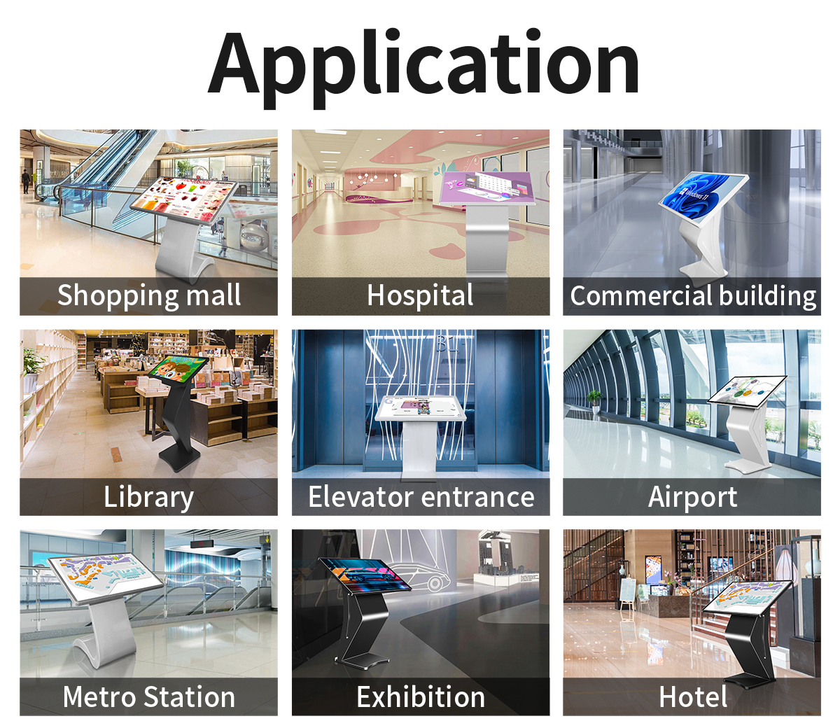 Self service Touch kiosk digital signage application